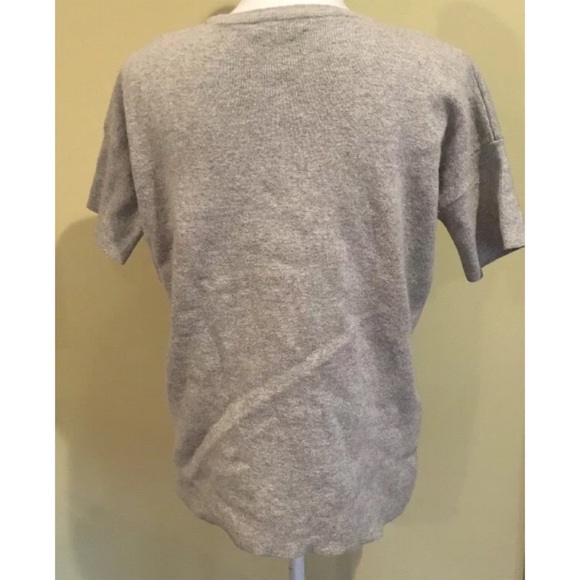 Madewell Gray Sweater Shirt Short Sleeve Size XS - Picture 5 of 6